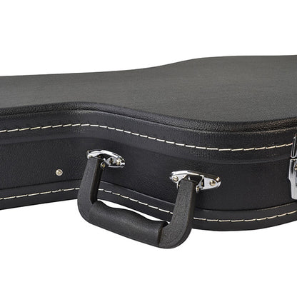 BSL AWC1 Dreadnought Acoustic Guitar Hard Wood Case Hardcase - Black