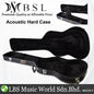 BSL AWC1 Dreadnought Acoustic Guitar Hard Wood Case Hardcase - Black