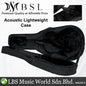 BSL AWC1 Dreadnought Acoustic Guitar Hard Wood Case Hardcase - Black