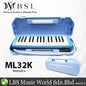 BSL ML32K 32 Keys Pianica Melodica Melodion with Flexible Long Pipe with Short Mouthpieces and Piano Case