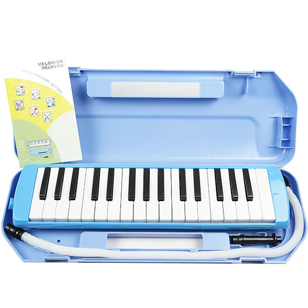 BSL ML32K 32 Keys Pianica Melodica Melodion with Flexible Long Pipe with Short Mouthpieces and Piano Case