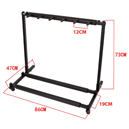 BSL Multi Guitar Foldable Universal Display Rack and Stand Suitable For All Guitar (5 Way)