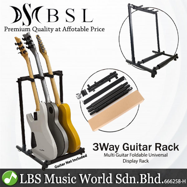 BSL Multi Guitar Foldable Universal Display Rack and Stand Suitable For All Guitar (3, 5, 7 and 9 Way)