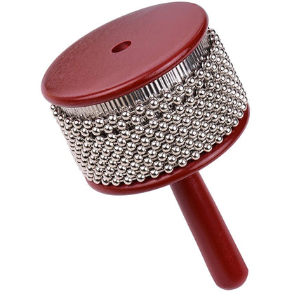 BSL KBS2 Cabasa Wooden Shaker with Metal Bead Chain and Percussion Cylinder Musical Instrument (KBS 2)