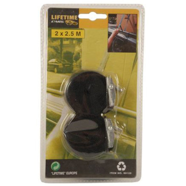 BSL Lifetime 89125 Truck Tie Down Cargo Strap Luggage Lashing Ratchet Belt Buckle, Car Tie Down Strap, Ratchet Tie Down Strap (2 X 2.5M)