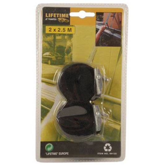 BSL Lifetime 89125 Truck Tie Down Cargo Strap Luggage Lashing Ratchet Belt Buckle, Car Tie Down Strap, Ratchet Tie Down Strap (2 X 2.5M)