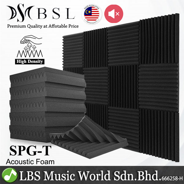 BSL Triangle 30 X 30 X 2.5cm Recording Studio Acoustic Panel Foam for Soundproof Noise Cancelling Isolation Sound Absorb Sponge (High Density)
