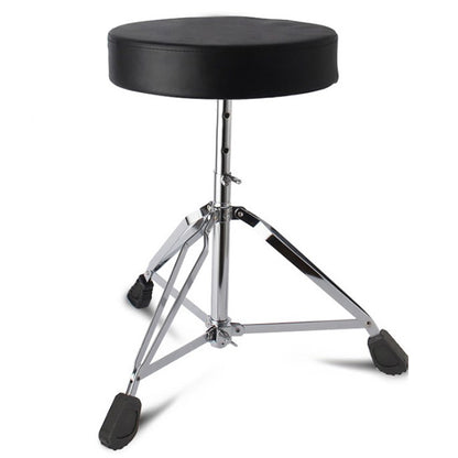 BSL MLX110-E Adjustable Double Brace Drum Throne for Drum Set Chair Seat with Chrome Hardware