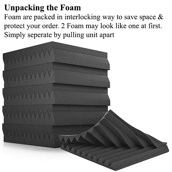 BSL Triangle 30 X 30 X 2.5cm Recording Studio Acoustic Panel Foam for Soundproof Noise Cancelling Isolation Sound Absorb Sponge (High Density)