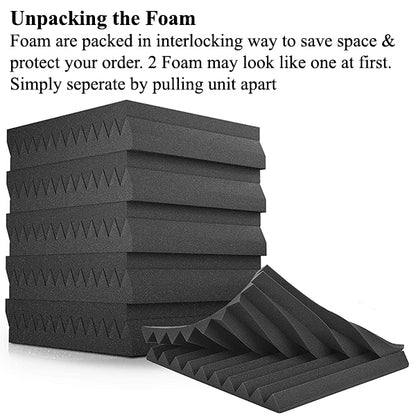 BSL Triangle 30 X 30 X 2.5cm Recording Studio Acoustic Panel Foam for Soundproof Noise Cancelling Isolation Sound Absorb Sponge (High Density)