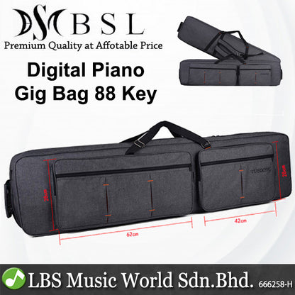 BSL 88 Keys Digital Piano Gig Bag For Keyboard, Organ and Piano with Roller Carry Soft Case