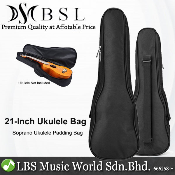 BSL 21, 23 and 26 Inch Water Resistance Ukulele Carrying Shoulder Bag or Soft Case