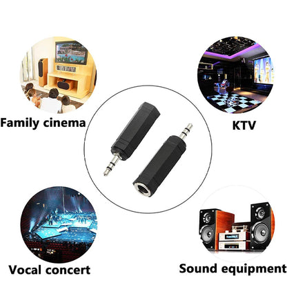 BSL 3.5mm TRS Male to 6.35mm 1/4" Female Adapter Headphone Microphone Stereo Jack Audio Connector, Adaptor, Converter, Adapter or Adapter - 1 Piece
