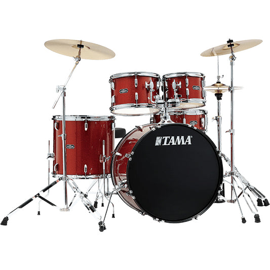 Tama Stagestar SG52KH6 5 Piece Drum Set with BSL A Series Cymbals Set - 22 inch Bass Drum (Stage Star)