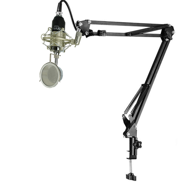 BSL BM-8000 Studio Mic with V8 Plus Bluetooth USB Sound Card for Live Recording Microphone Package (BM8000)