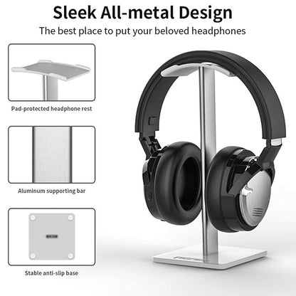 BSL Multi Function Headphone Stand for Headset Earphone Display Bracket Hanger Holder -HPS-1 White