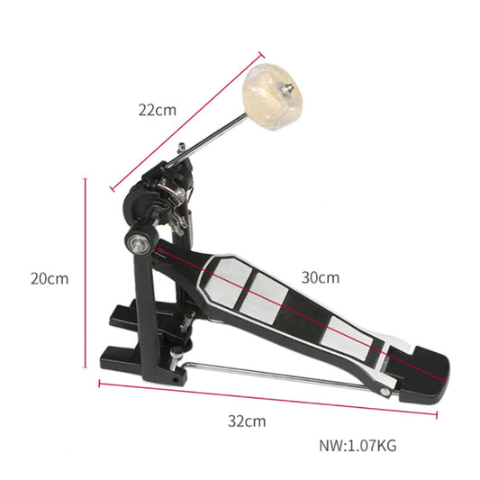 BSL G600 Single Bass Drum Pedal Heavy Duty for Acoustic or Electronic Drum Kit Set