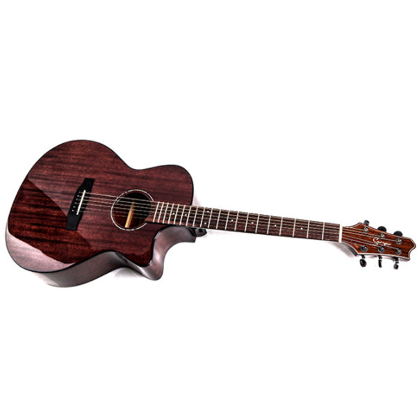 BSL M-D10S Cutaway Dreadnought Acoustic Solid Top Full Mahagony Wood Guitar Package
