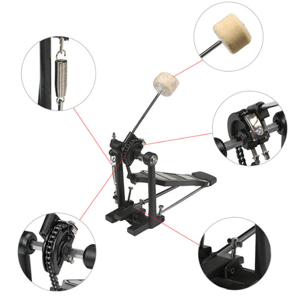 BSL G600 Single Bass Drum Pedal Heavy Duty for Acoustic or Electronic Drum Kit Set