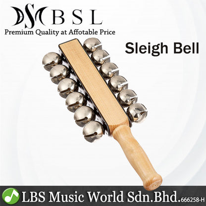 BSL 12 Jingle Sleigh Bell for Latin Percussion with Wooden Handle (SB5435)