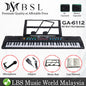 BSL GA-6117 61 Mini Music Portable Music Keyboard Piano with Book Stand