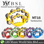 BSL MT16 Double Layer Steel Tambourine with Jingle for Percussion With Handle (Random Colour)