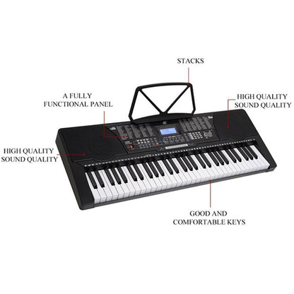 BSL M-2USB 61 Key Self Learning USB Electronic Music Piano Keyboard Full Package (M2 M2USB)