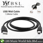 BSL USB 2.0 Midi Cable 1.5 Meter Type A to Type B High Speed for Audio Interface Digital Keyboard Mixer