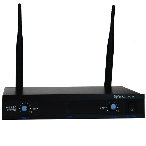BSL UG88 Handheld UHF 2 Wireless Hand Held Microphone System with Metal Cordless Mic (UG-88)