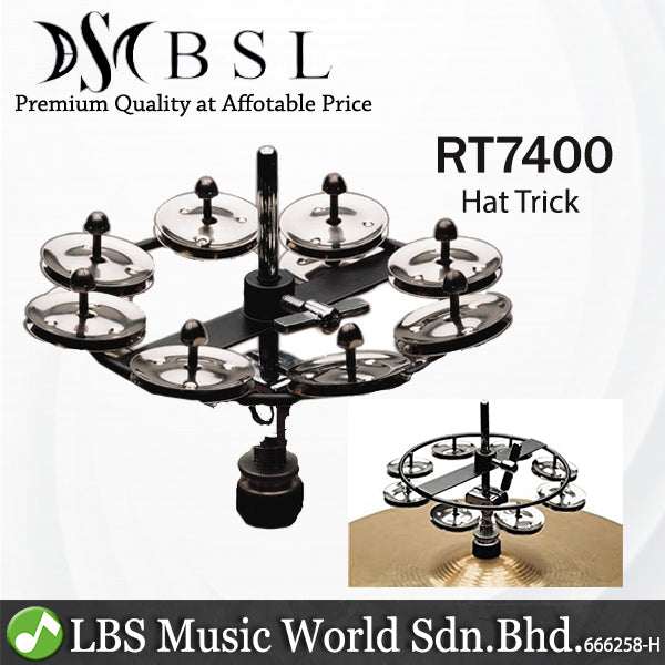 BSL RT7400 Hat Trick Hi-Hat tambourine with Hihat Clamp (Hi Hat)