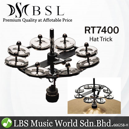 BSL RT7400 Hat Trick Hi-Hat tambourine with Hihat Clamp (Hi Hat)
