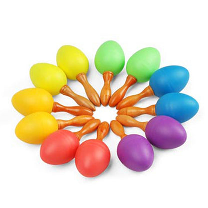 BSL SE2 Maracas Egg Shaker with Wood Handle Percussion - Pair (Random Colour)