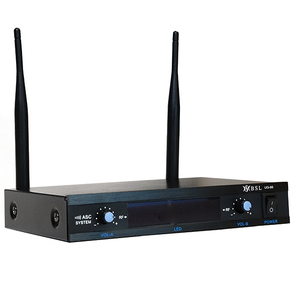 BSL UG88 Handheld UHF 2 Wireless Hand Held Microphone System with Metal Cordless Mic (UG-88)