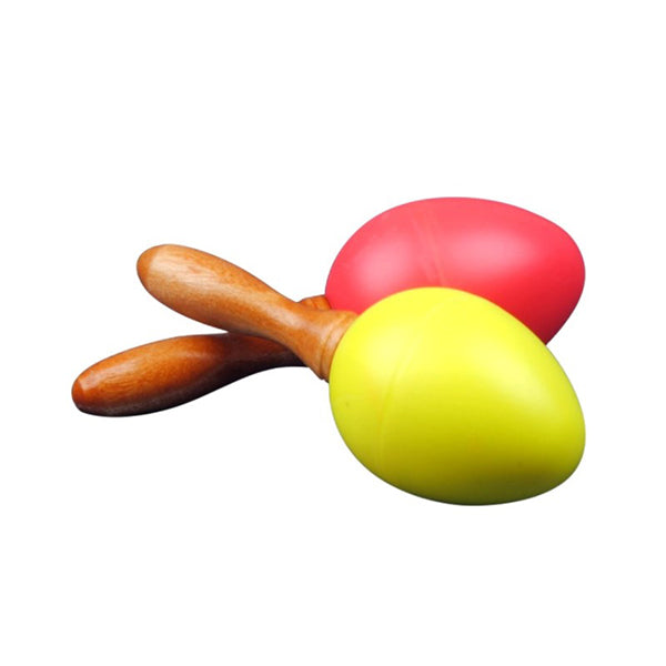 BSL SE2 Maracas Egg Shaker with Wood Handle Percussion - Pair (Random Colour)