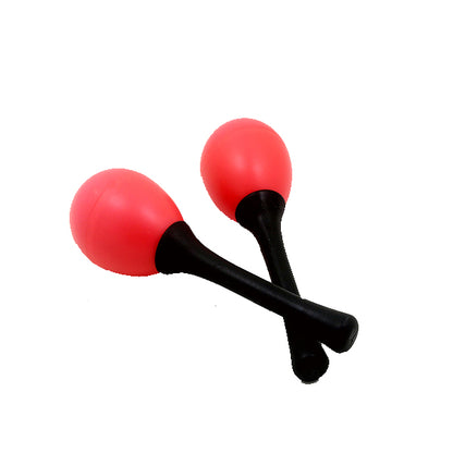 BSL SE4 Maracas Egg Shaker Percussion with Plastic Short ABS Handle for Latin Music - Pair (Random Colour)
