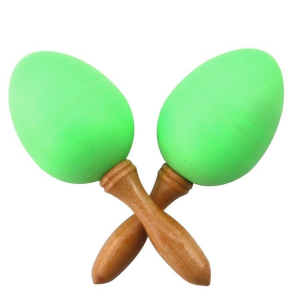 BSL SE2 Maracas Egg Shaker with Wood Handle Percussion - Pair (Random Colour)