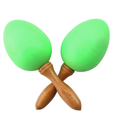 BSL SE2 Maracas Egg Shaker with Wood Handle Percussion - Pair (Random Colour)