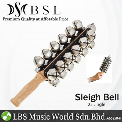 BSL 25 Jingle Sleigh Bell with Wooden Handle For Latin Percussion (SB5434 SB5435)