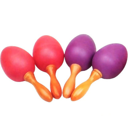 BSL SE2 Maracas Egg Shaker with Wood Handle Percussion - Pair (Random Colour)