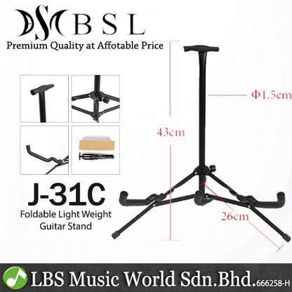 BSL J-31C A Frame Mini Folding Guitar Stand 3 Metal Adjustable Stand for Electric Acoustic Ukulele Folk