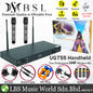 BSL UG755 Dual Handheld UHF Wireless Microphone System Set with 2 Hand Held Cordless Hand Held Mic (UG-755)