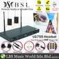 BSL UG755 Dual Lavalier UHF Wireless Microphone System Set with 2 Headset Mic for Head Wear (UG-755)