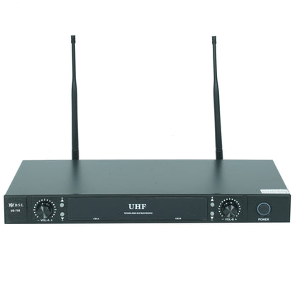 BSL UG755 Dual Lavalier UHF Wireless Microphone System Set with 2 Headset Mic for Head Wear (UG-755)