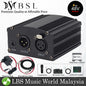 BSL 48V Phantom Power Supply with 220V EU Plug for Condenser Microphone and 1 Meter Mic Cable (48 Volt)