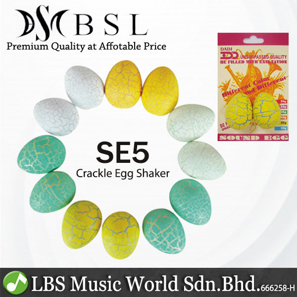 BSL SE5 Maracas Sound Egg Shaker Colorful Crackle Egg Percussion - Pair (Random Colour)