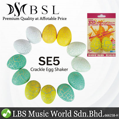 BSL SE5 Maracas Sound Egg Shaker Colorful Crackle Egg Percussion - Pair (Random Colour)