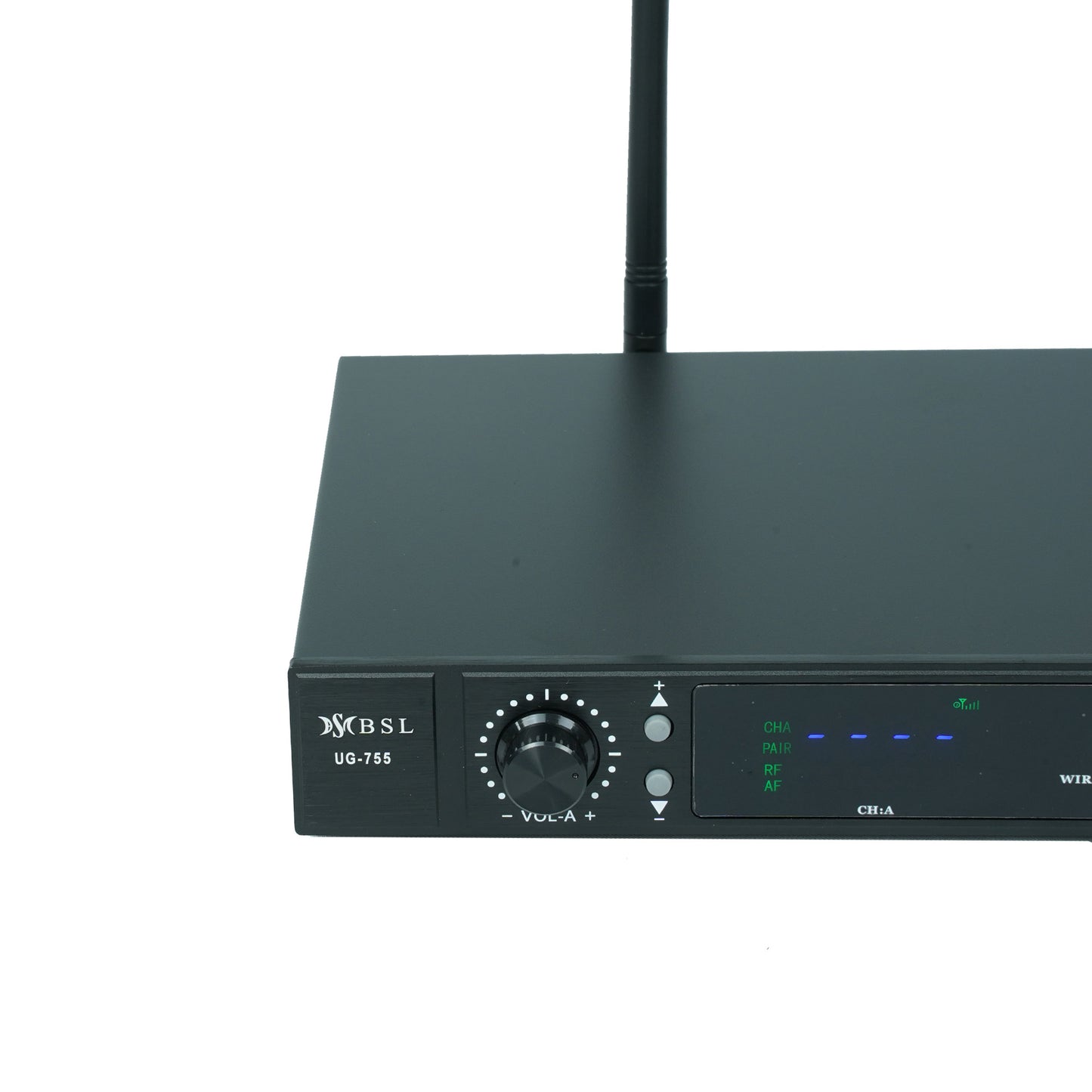 BSL UG755 Dual Lavalier UHF Wireless Microphone System Set with 2 Headset Mic for Head Wear (UG-755)