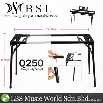 BSL Q-250 Heavy Duty Adjustable Digital Electronic Synthesizer Arranger Workstation Piano (Q250)
