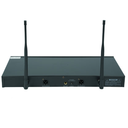 BSL UG755 Dual Lavalier UHF Wireless Microphone System Set with 2 Headset Mic for Head Wear (UG-755)