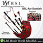 [Clearance] BSL Aar Scottish Bagpipe Rosewood Royal Stewart Tartan Black Finish - Without Reed